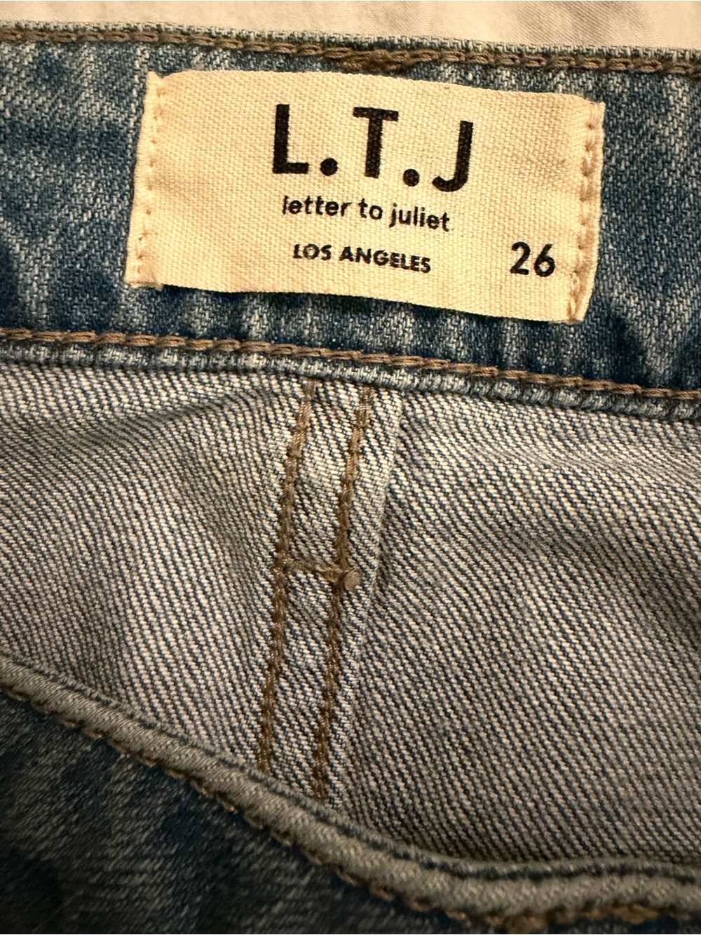 L.T.J (Letter to Juliet) Light Wash Denim Jeans - Blue